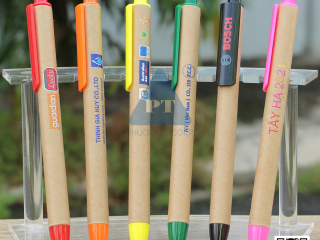 Bút giấy Kraft in logo - Quà tặng thân thiện môi trường