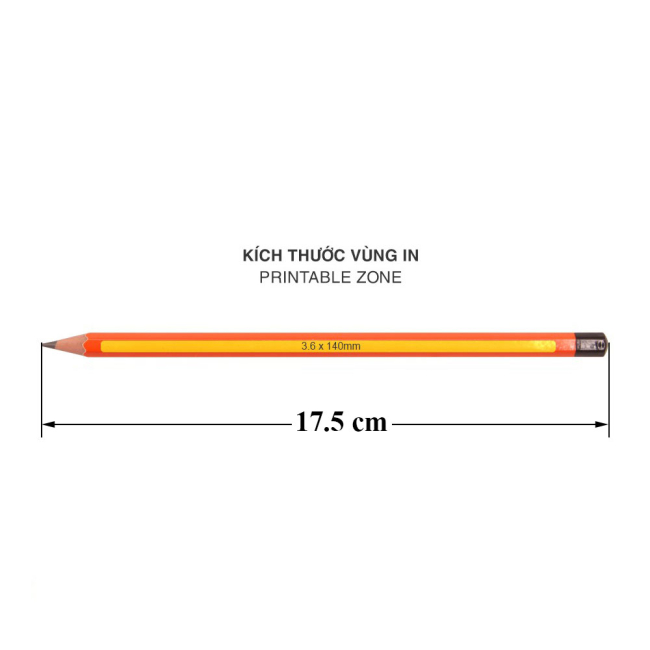  Bút chì đen lỏi 2B dạng lục giác 3678-2B