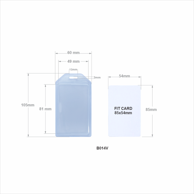 Bao đựng thẻ nhân viên B014V-Trong suốt