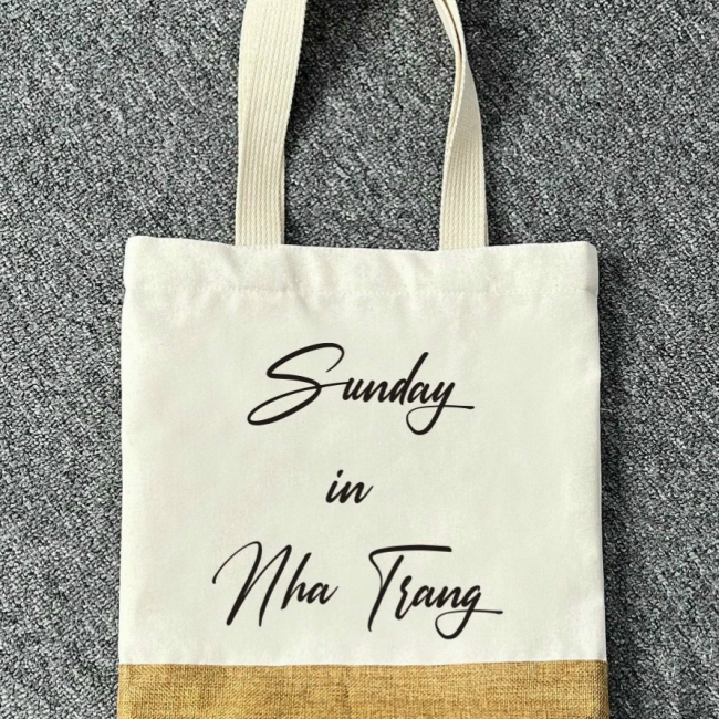 Túi vải canvas phối màu
