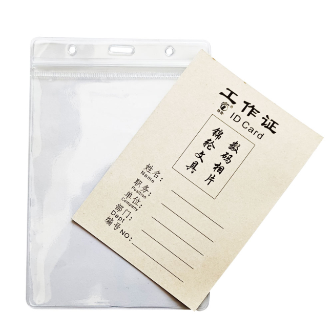 Bao đựng thẻ nhân viên JL-304-Trong suốt