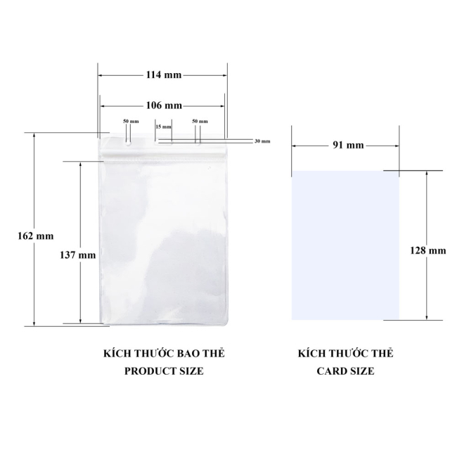 Bao đựng thẻ nhân viên JL-304-Trong suốt